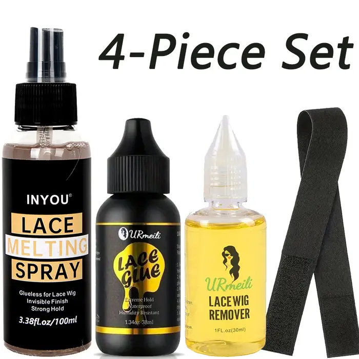 4 pièces accessoire de perruque colle de perruque avant de dentelle