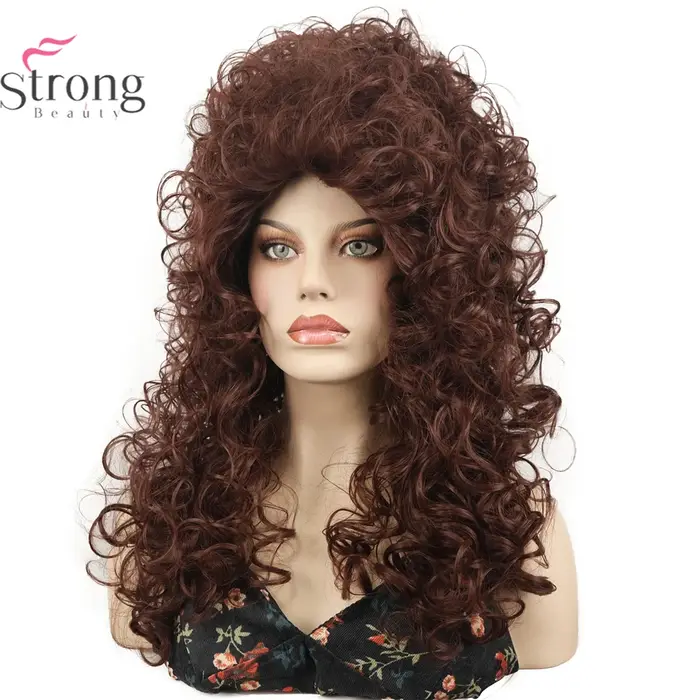 Marie Antoinette princesse cheveux bouclés moyens perruques Cosplay