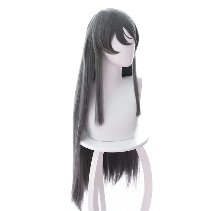 Rascal ne rêve pas de lapin fille Senpai Sakurajima Mai Cosplay perruques cheveux synthétiques longue perruque grise droite