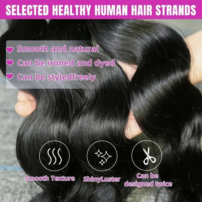 Extensions de cheveux humains brésiliens vierges non traités