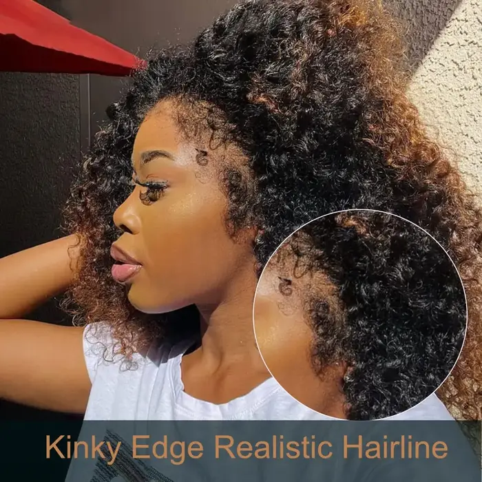 Perruque Lace Front Wig Naturelle Crépue Bouclée