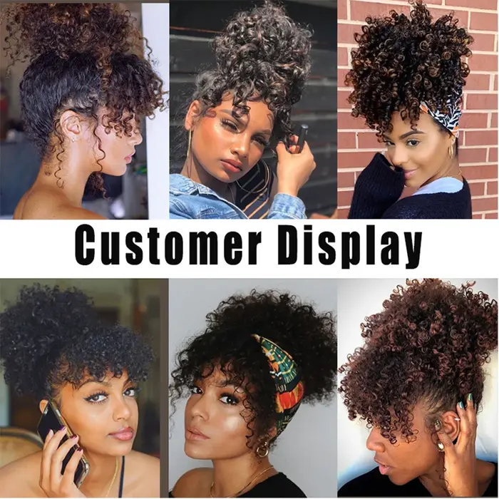 Postiche chignon synthétique pour femmes noires
