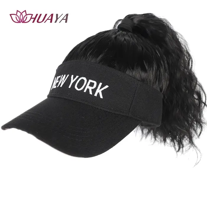 Extensions de cheveux synthétiques dames bouclés queue de cheval perruques chapeau connecté couvre-tête casquette à