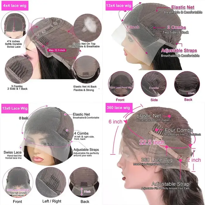 Perruques avant en dentelle transparente HD Body Wave pour femme, vague d'eau brésilienne, cheveux h