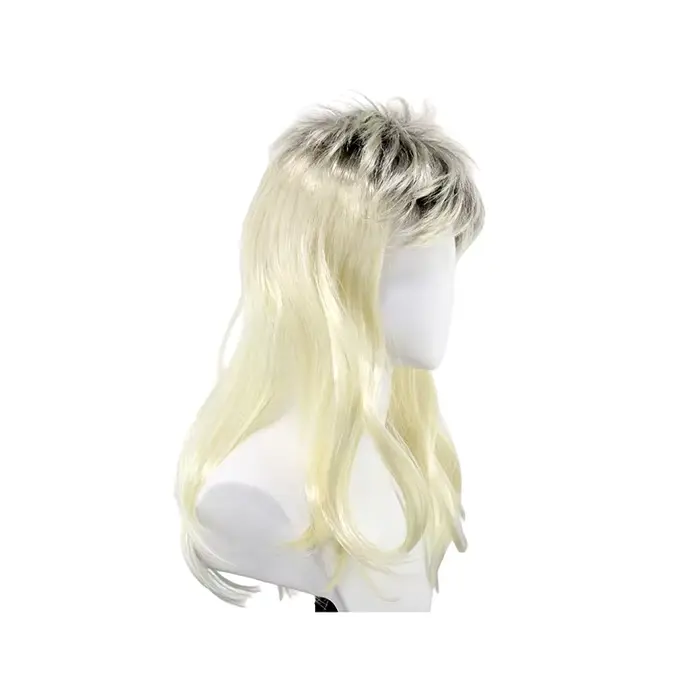 Perruque synthétique blonde style mulet