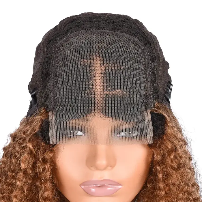 HairUGo-Perruque BOB à fermeture en dentelle pour femme