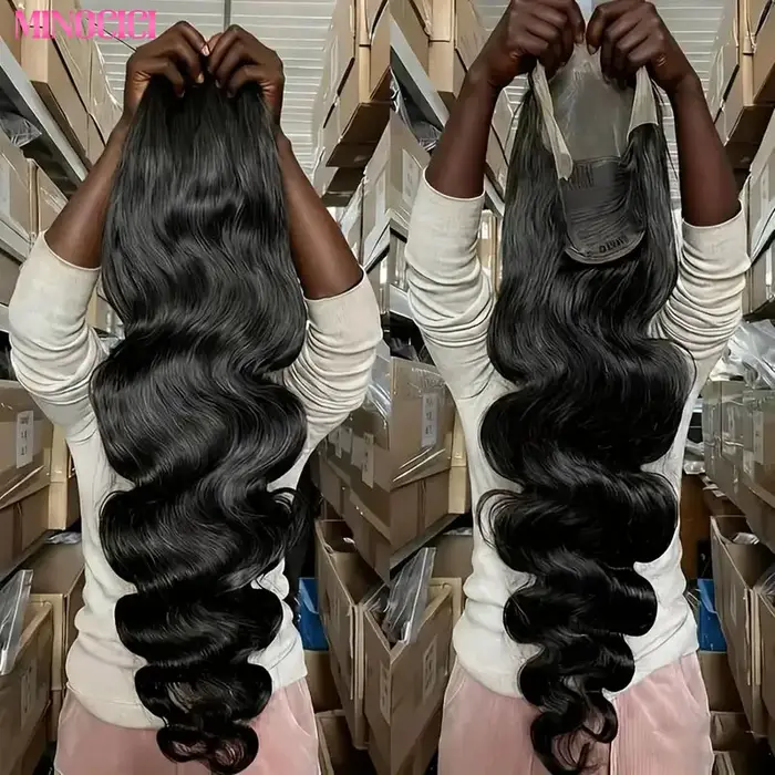 30 40 pouces 13x6 vague de corps Hd cheveux humains dentelle frontale perruque 13x4 vague de corps p