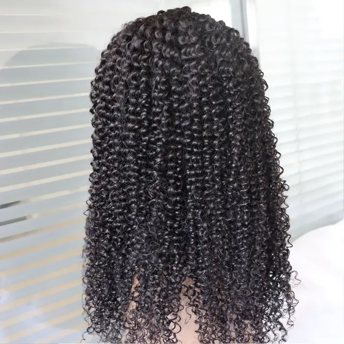Perruques de cheveux humains crépus bouclés U partie perruque