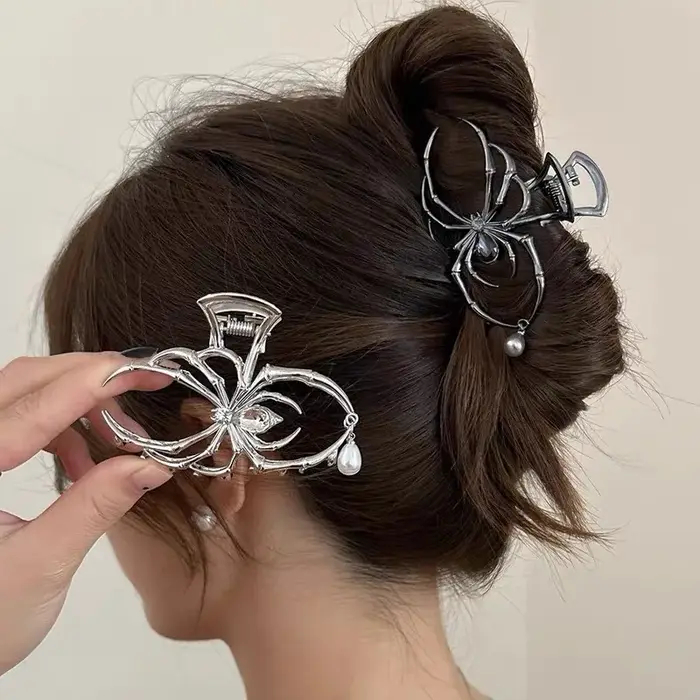 Pinces à cheveux en métal gothique pour femmes