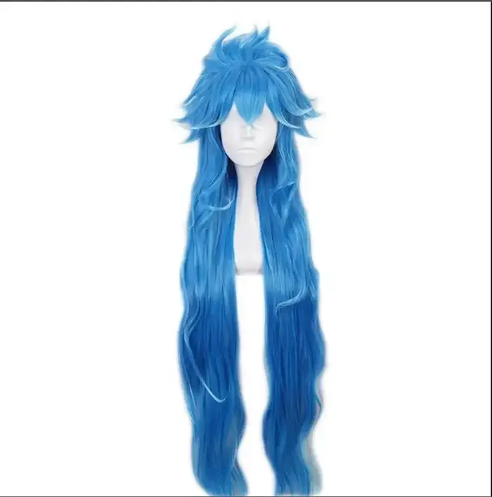 Anime ignihyde Cosplay perruque Idia cos perruques torsadées pays des merveilles hommes bleu résistant à la chaleur synthétique Costume de fête
