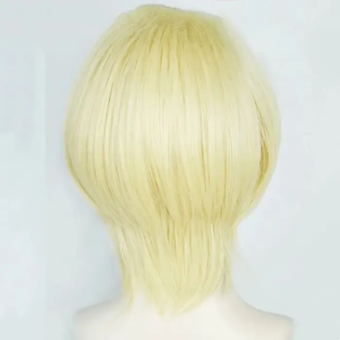 Anime MORIARTY le PATRIOT William James Moriart Cosplay perruque Blonde courte résistant à la chaleur cheveux synthétiques