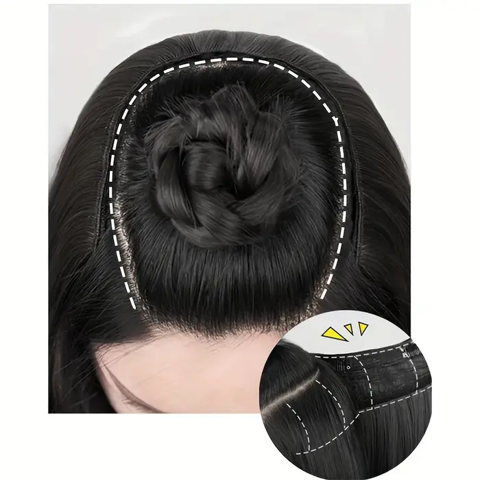 H & STAR-Extensions de cheveux synthétiques en forme de V, 22 pouces, bien mélangés, longs, raides, ondulés, extension de cheveux bruns