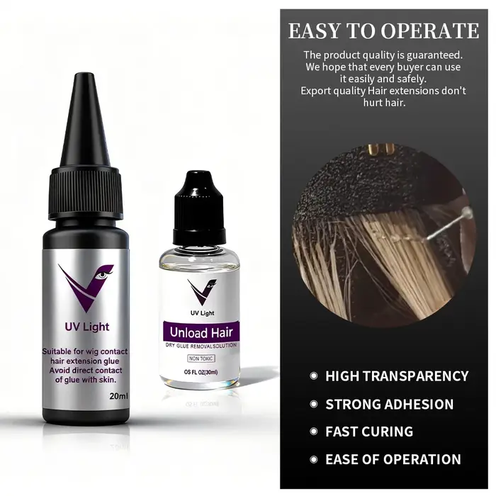 ​ Kit professionnel d'extensions capillaires à lumière UV