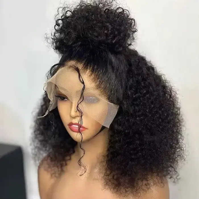 100% cheveux humains lâche vague profonde courte Bob perruques cheveux humains 13x4 Transparent dent
