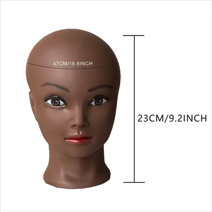 H & STAR femme chauve Mannequin avait cosmétologie pratique africaine formation Mannequin tête pour
