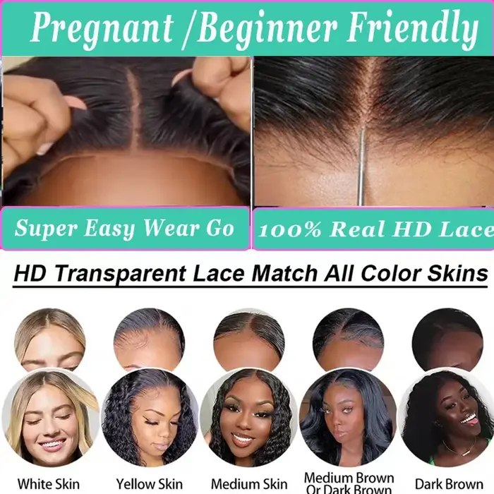 Ombre couleur mis en évidence 13x4 HD dentelle frontale perruques Blonde sans colle 5x5 porter Go HD