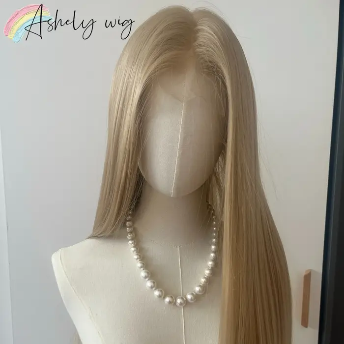 Perruque Lace Front Wig synthétique lisse et longue