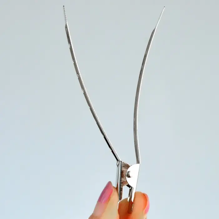 Lot de 50 pinces à bec de canard en métal antirouille avec trous pour coiffure