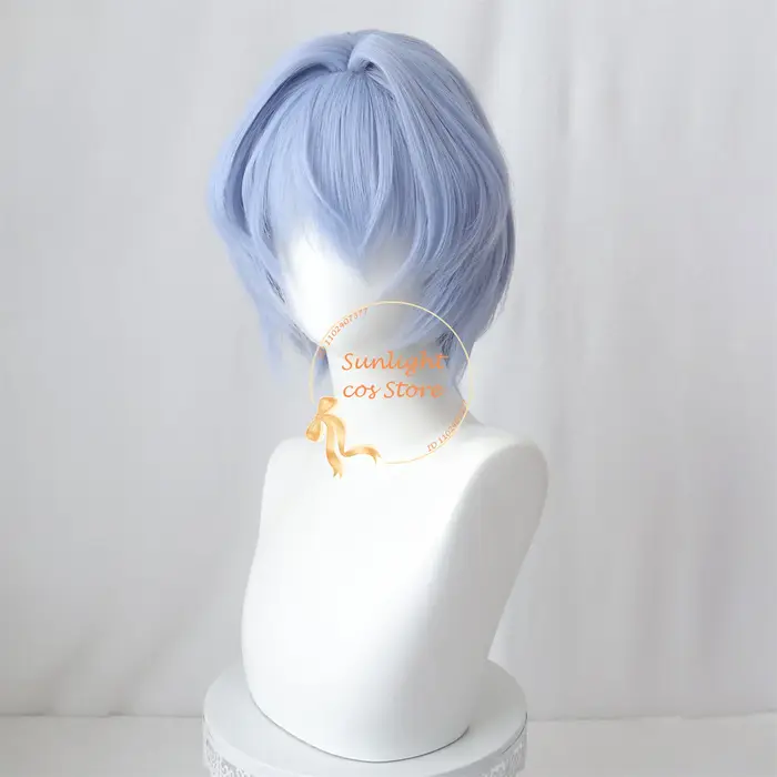 Ayanami Rei Cosplay perruque 30 cm court bleu Rei