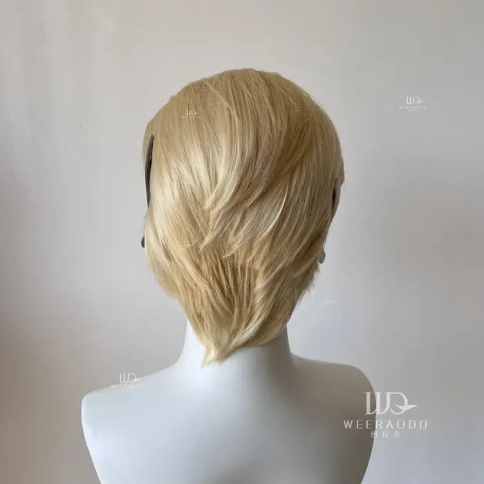 Perruques Bob blondes claires de 8 pouces, perruques courtes 13*4 synthétiques de haute qualité rési