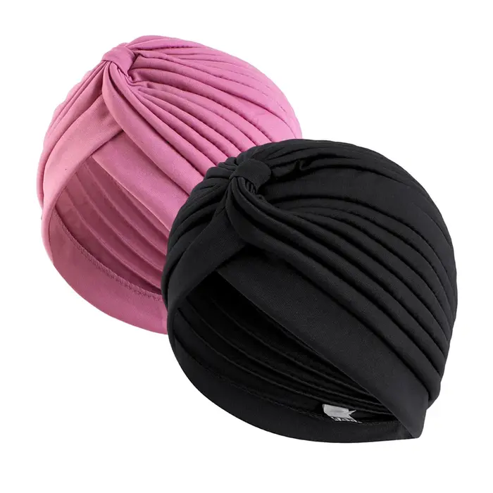 2 pièces/lot Turban extensible tête bonnet couverture torsadé plissé bandeau couleurs assorties couv