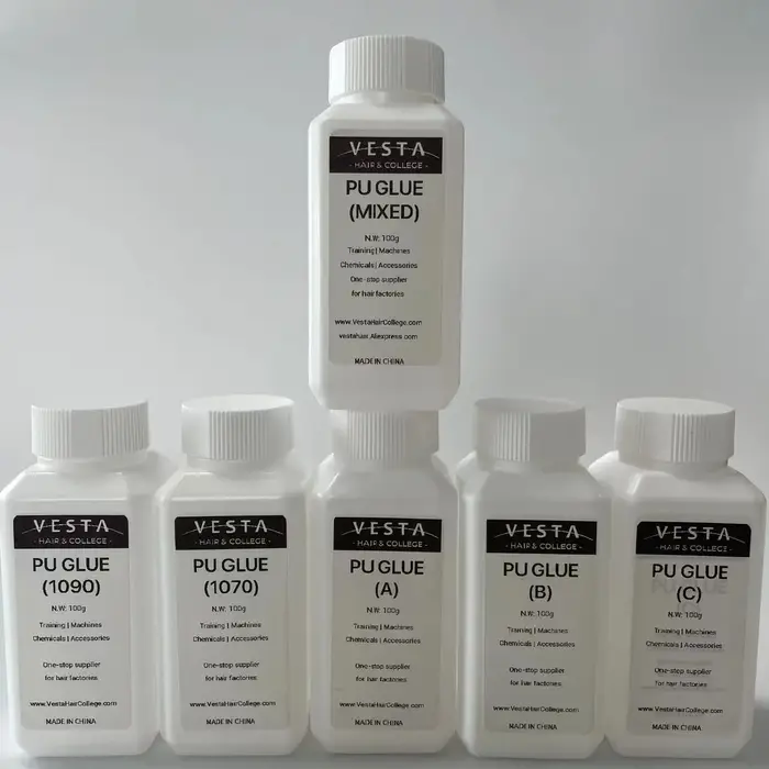 Colle en PU pour extensions de cheveux, ruban adhésif, trame de peau en PU, toupet Topper, outils d'
