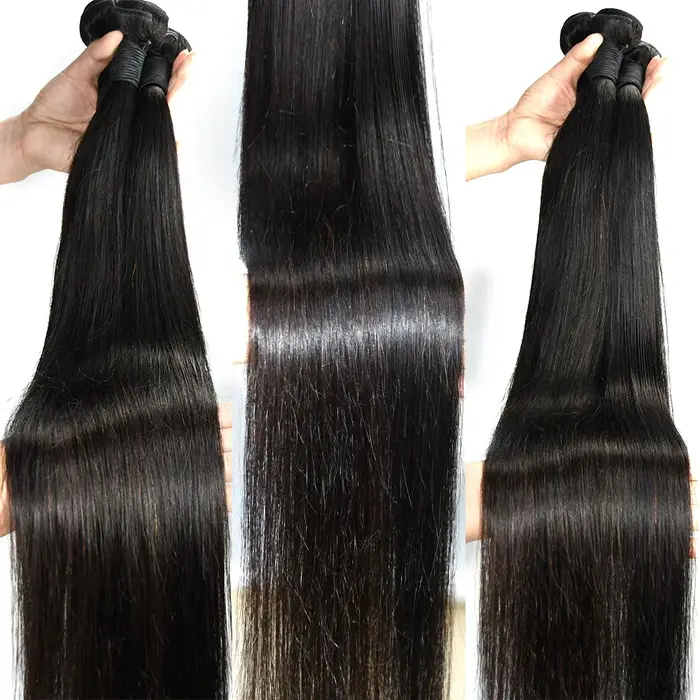Queenlike 38 40 pouces paquets de cheveux humains droits 12A cheveux bruts brésiliens 1/3/4 paquets