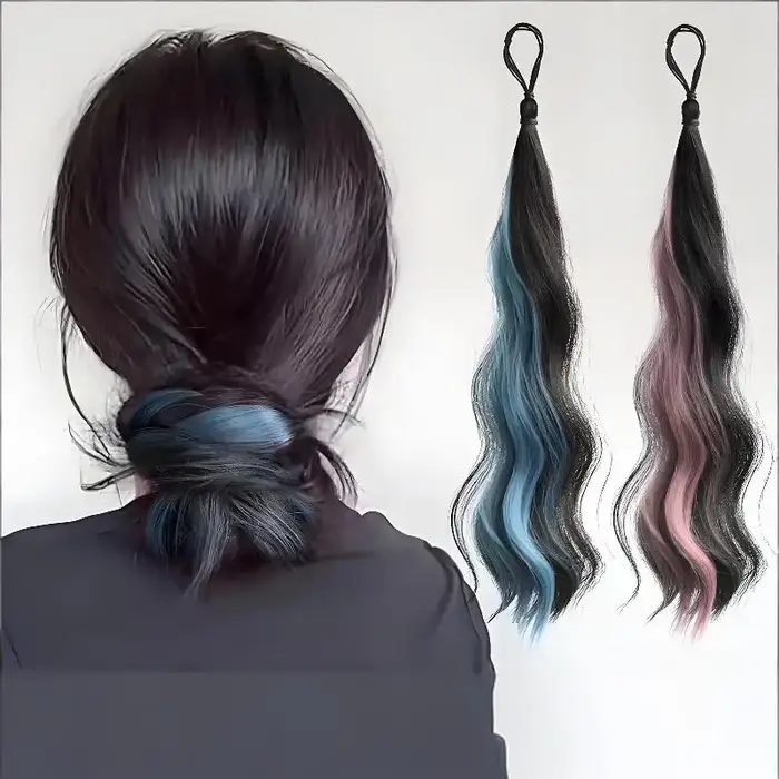 Chignon synthétique auto-enroulable pour femme, pour un chignon désordonné et volumineux