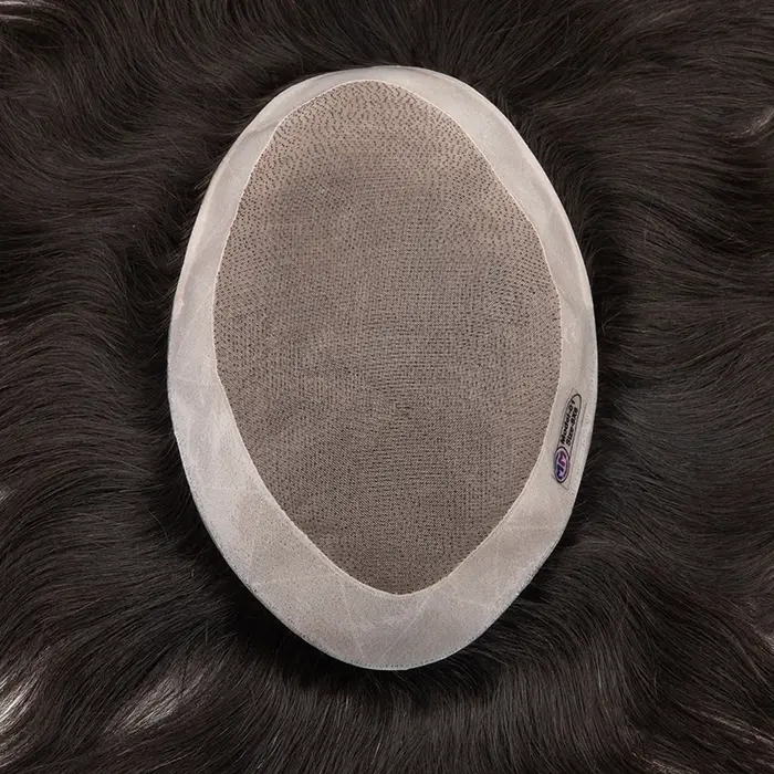Perruques toupet cheveux humains pour hommes Mono Npu Base prothèse capillaire homme naturel