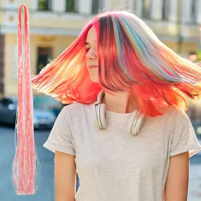 Extensions de cheveux en guirlandes scintillantes pour femmes et filles