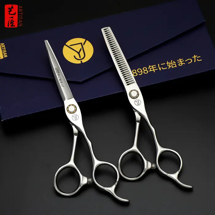 Ciseaux de coiffure professionnels en acier 40C - Fabrication de pointe, précision nano, roulements 