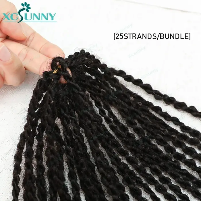 Mini torsion cheveux humains Crochet Extensions court