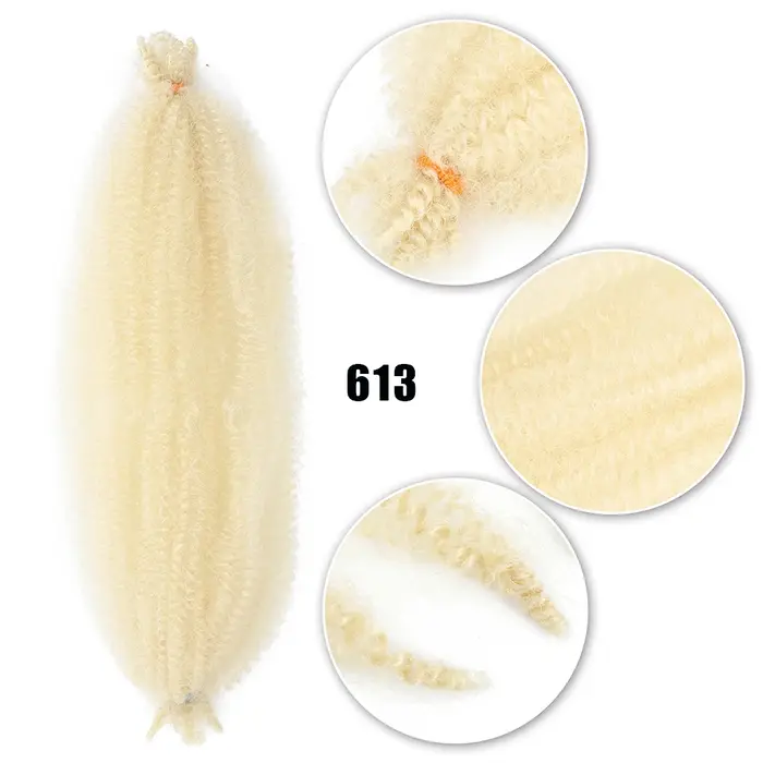 Extensions de cheveux afro crépus Marley pour tresses au crochet, cheveux torsadés afro rebondissant