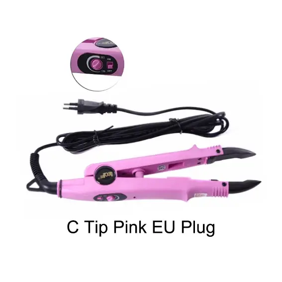 Extension de cheveux professionnelle à température réglable, fer à Fusion, connecteur thermique, bag