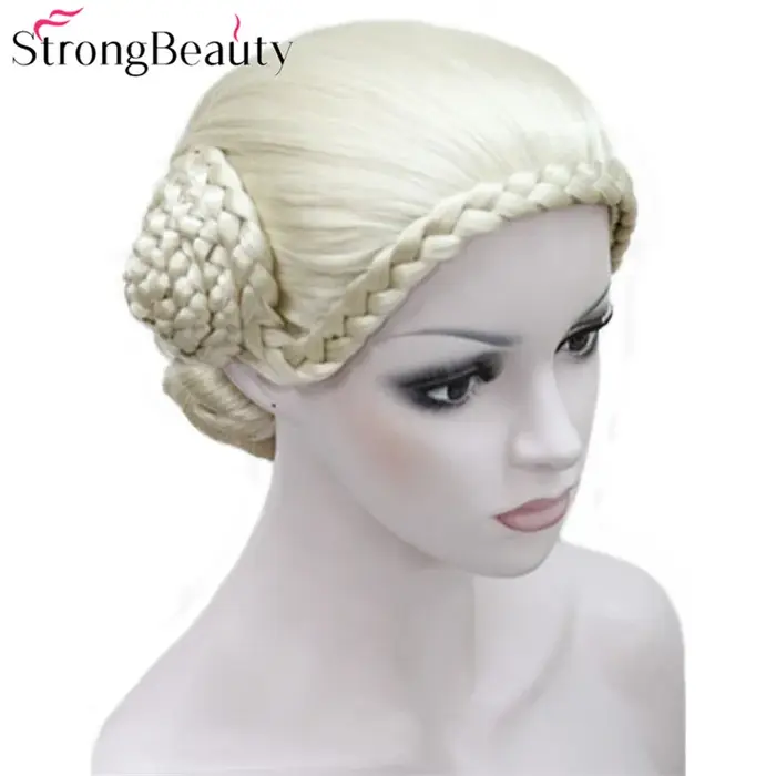 Perruque femme perruque synthétique Blonde et noire forte beauté