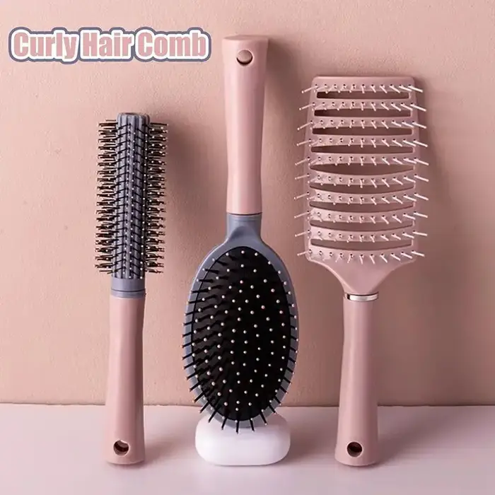 Brosse démêlante à coussin d'air antistatique pour coiffure et perruques bouclées