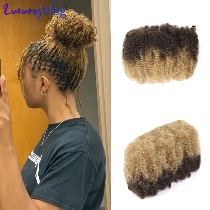 Extensions de cheveux humains Afro crépus bouclés en vrac