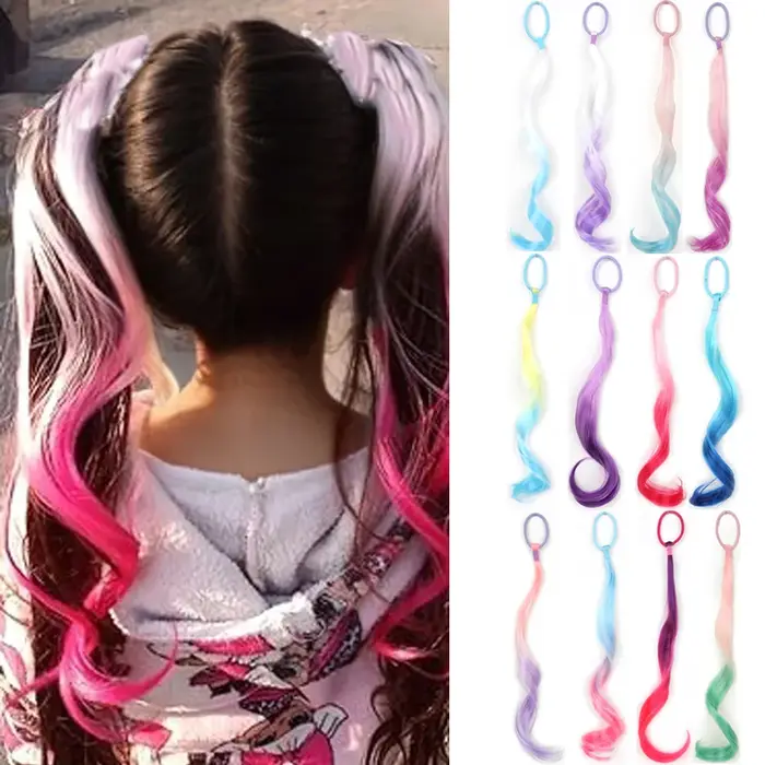 Extensions de cheveux colorés légers de 14 pouces