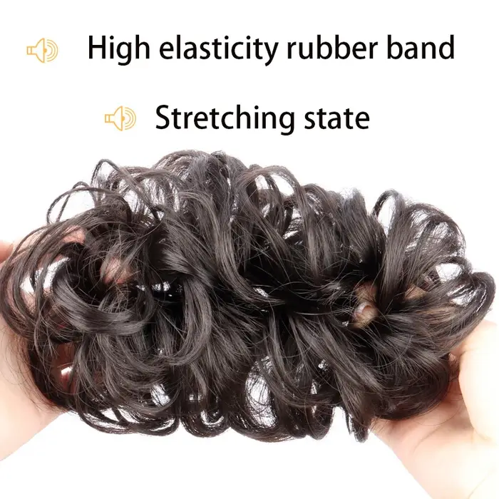 Chignon synthétique Flexible et élastique pour femmes