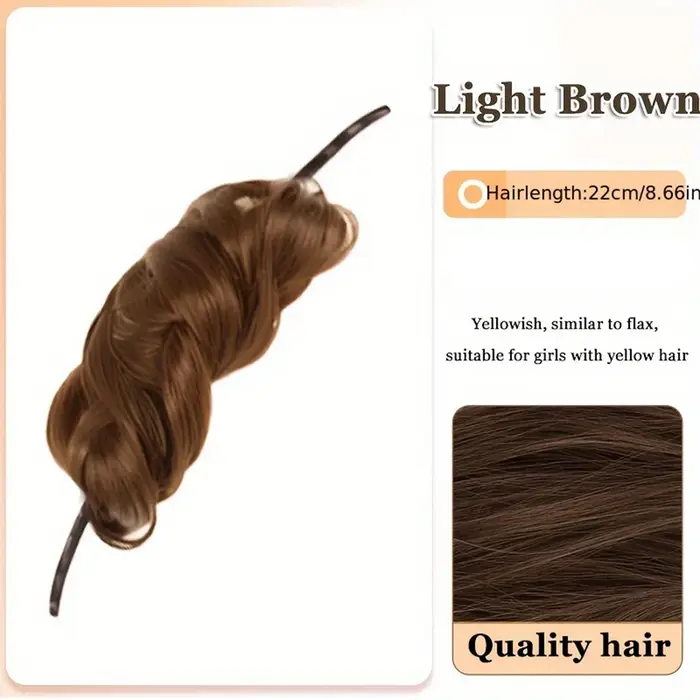 Extensions capillaires synthétiques à chignon auto-enroulement réglables pour augmenter le Volume des cheveux