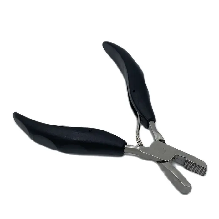 Pince d'extension de cheveux de Type U noir de 5.5 pouces, 1 pièce/lot, pour la fabrication d'extension de cheveux pré-collés