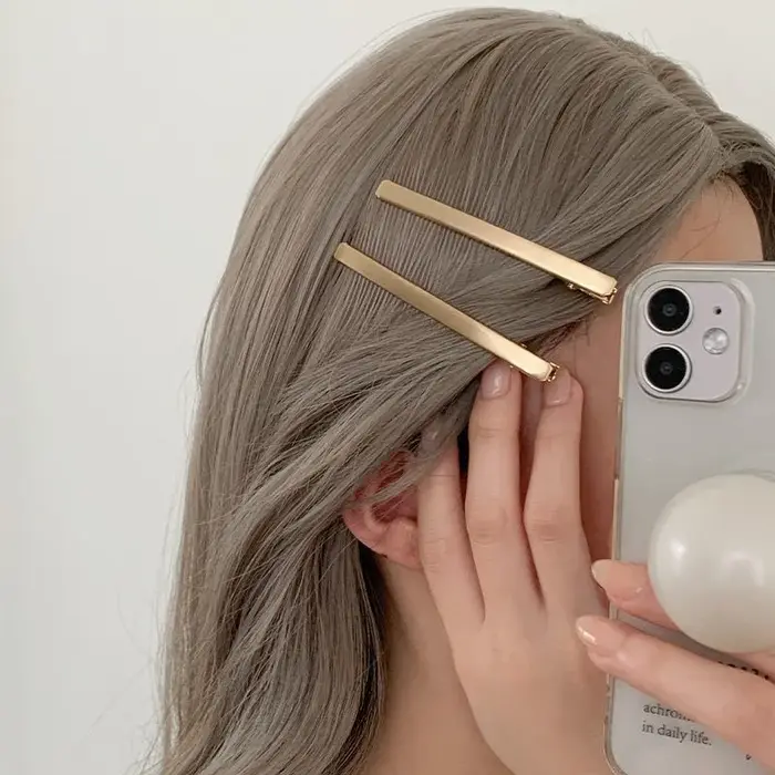 Pince à cheveux frange latérale haute tempérament pour femmes