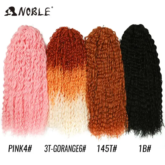 Noble cheveux synthétiques 24 pouces vague d'eau tressage Extensions