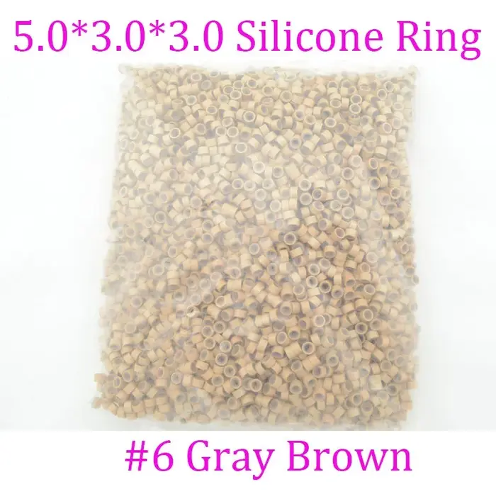 Anges 5000 pièces/sac 5.0*3.0*3.0mm anneaux en Silicone microliens perles de cheveux pour Dreadlock plume Extensions