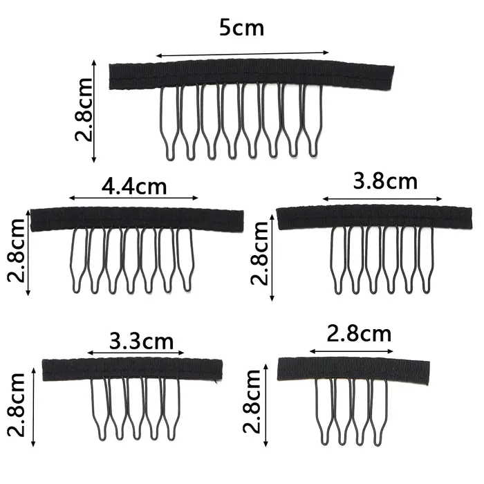 10 clips de peigne pour perruque
