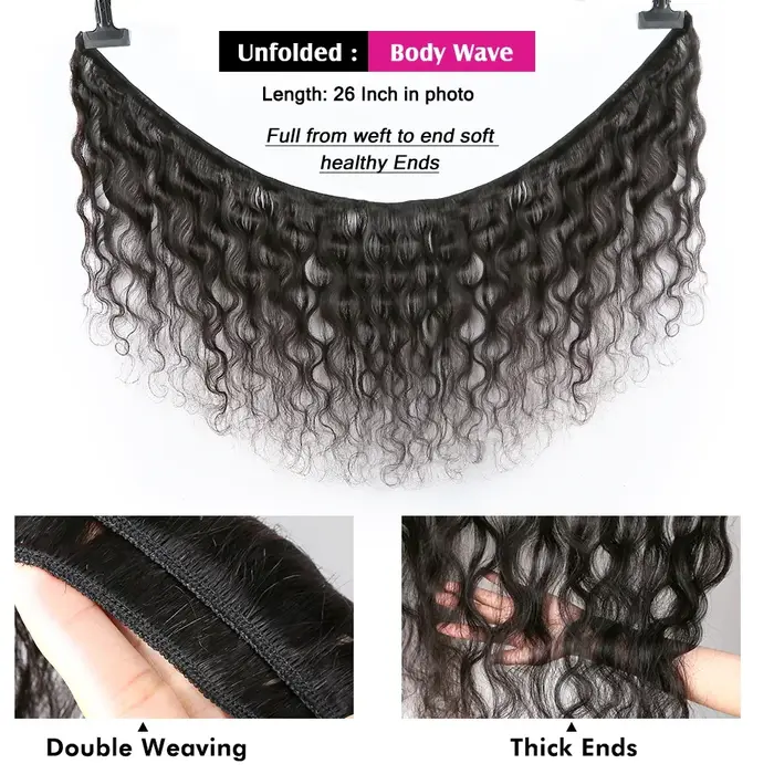 Extensions de cheveux humains 100% Remy avec closure en dentelle 4x4 5x5, mèches de cheveux humains 