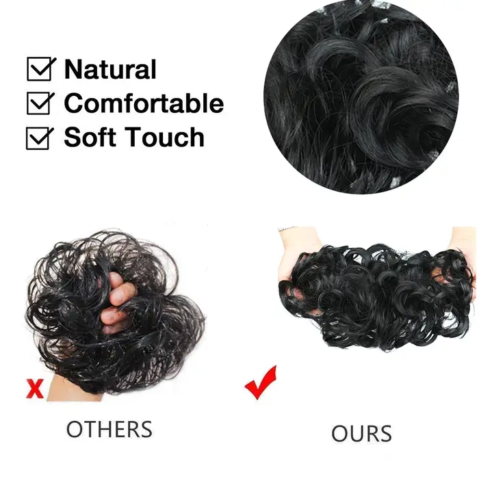 Extensions de chignon synthétique pour femmes