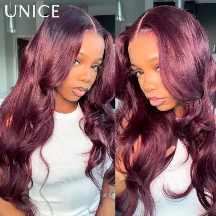 UNice cheveux noir cerise vague de corps paquets de cheveux humains 1/3/4 pièces traiter poids de ch