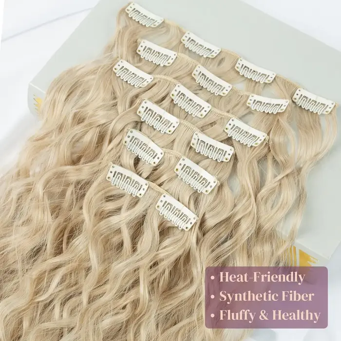 Extensions capillaires synthétiques à clips