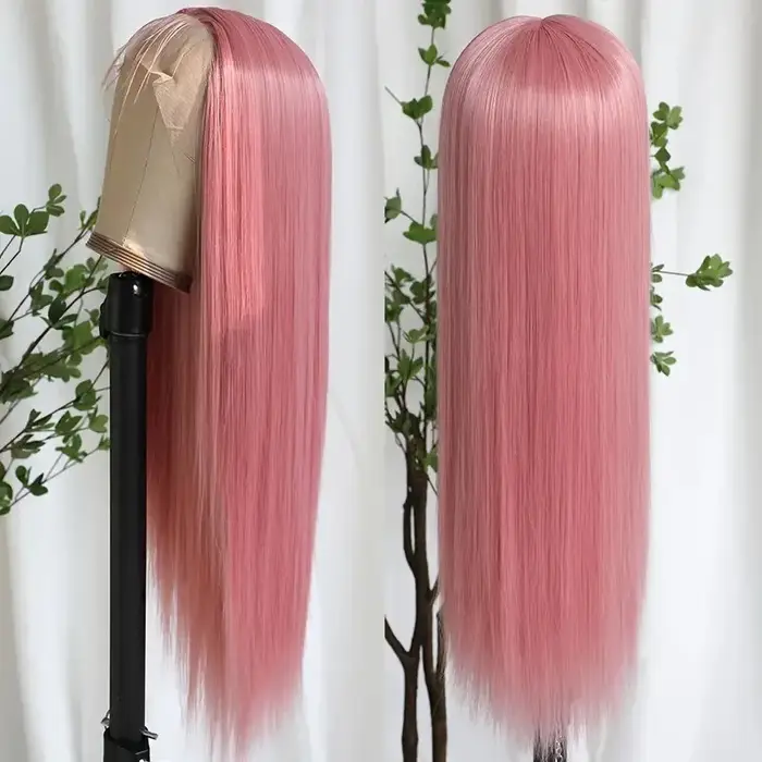 Perruque longue et lisse pour femme